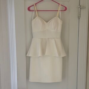 Elegant off white Peplum Dress